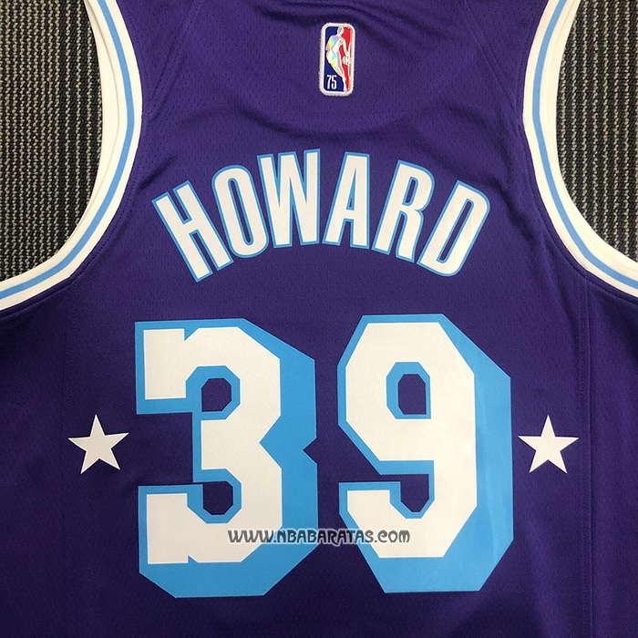 Camiseta Los Angeles Lakers Dwight Howard #39 Ciudad Edition 2021-22 Violeta